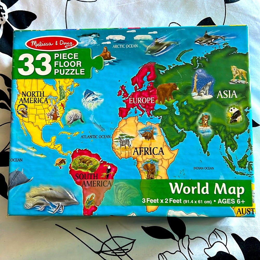 Melissa and Doug world map puzzle